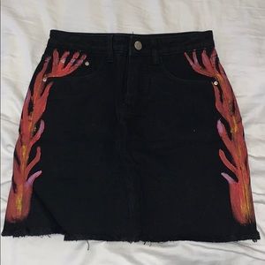 Adika Crimson Denim skirt